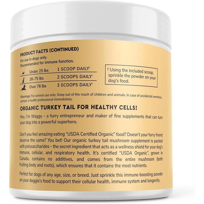 Krebba Turkey Tail — Hongo Cola de Pavo Orgánico para Perros