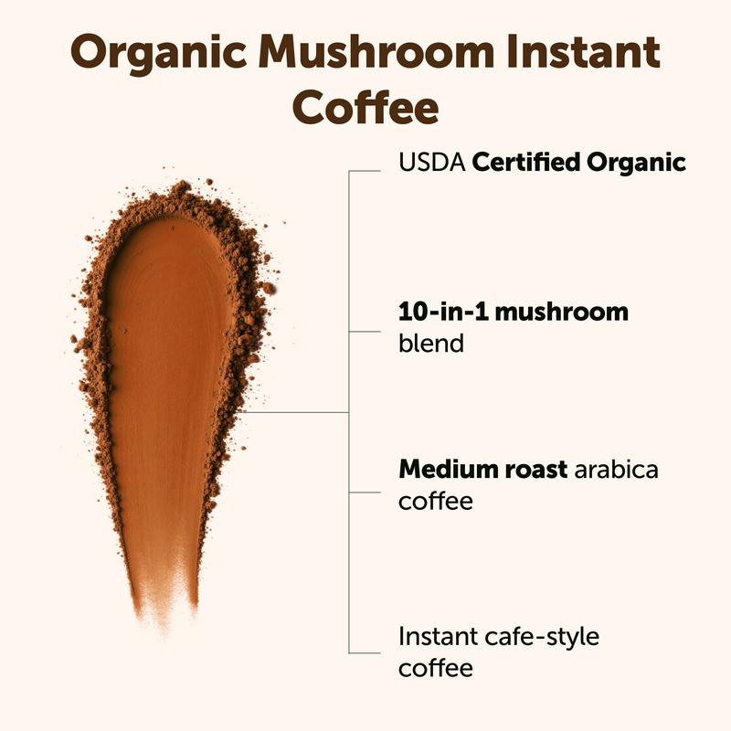 Krebba Mushroom Coffee — Café Orgánico con 10 Hongos Funcionales