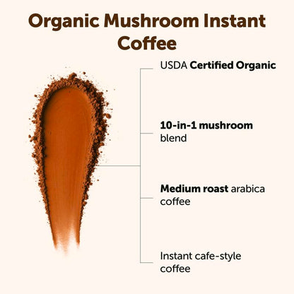 Krebba Mushroom Coffee — Café Orgánico con 10 Hongos Funcionales