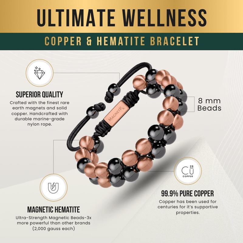 Krebba Copper + Hematite Magnetic Bracelet
