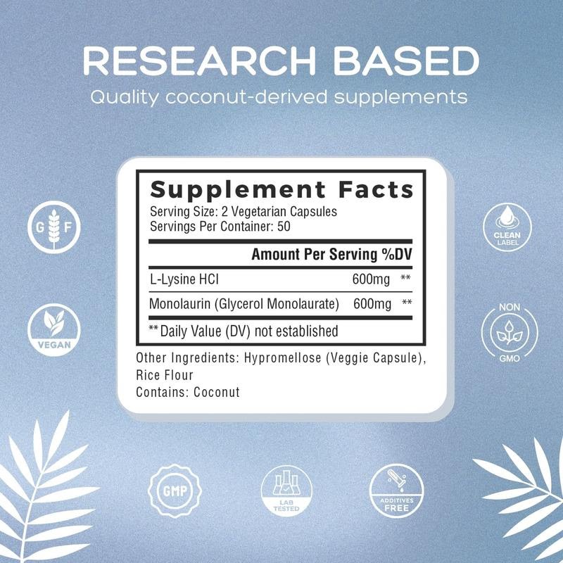 Lysine + Monolaurin Daily Support Capsules