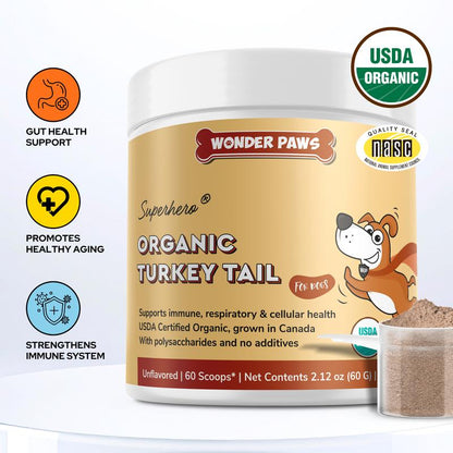 Krebba Turkey Tail — Hongo Cola de Pavo Orgánico para Perros